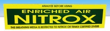 Nitrox Scuba Dive Tank Bumper Sticker Decal  Heavy Vinyl 14.5" x 3.5"  TriMix 