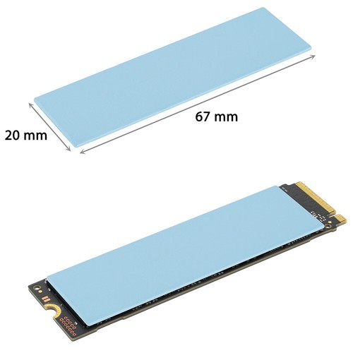 6X Thermal Conductive Blue Silicone Pad fits M.2 SSD 0.5mm/1.0mm/1.5mm Thickness - Picture 2 of 8