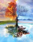 Azyv Paint by Number Four Seasons Tree 16 X 20 Diy Painting Kits for Adults Kid