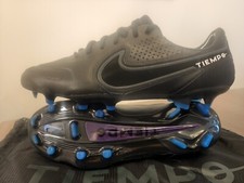 Nike Tiempo Legend 9 Elite FG Black Dark Smoke Grey CZ8482-001 Men's Size 8