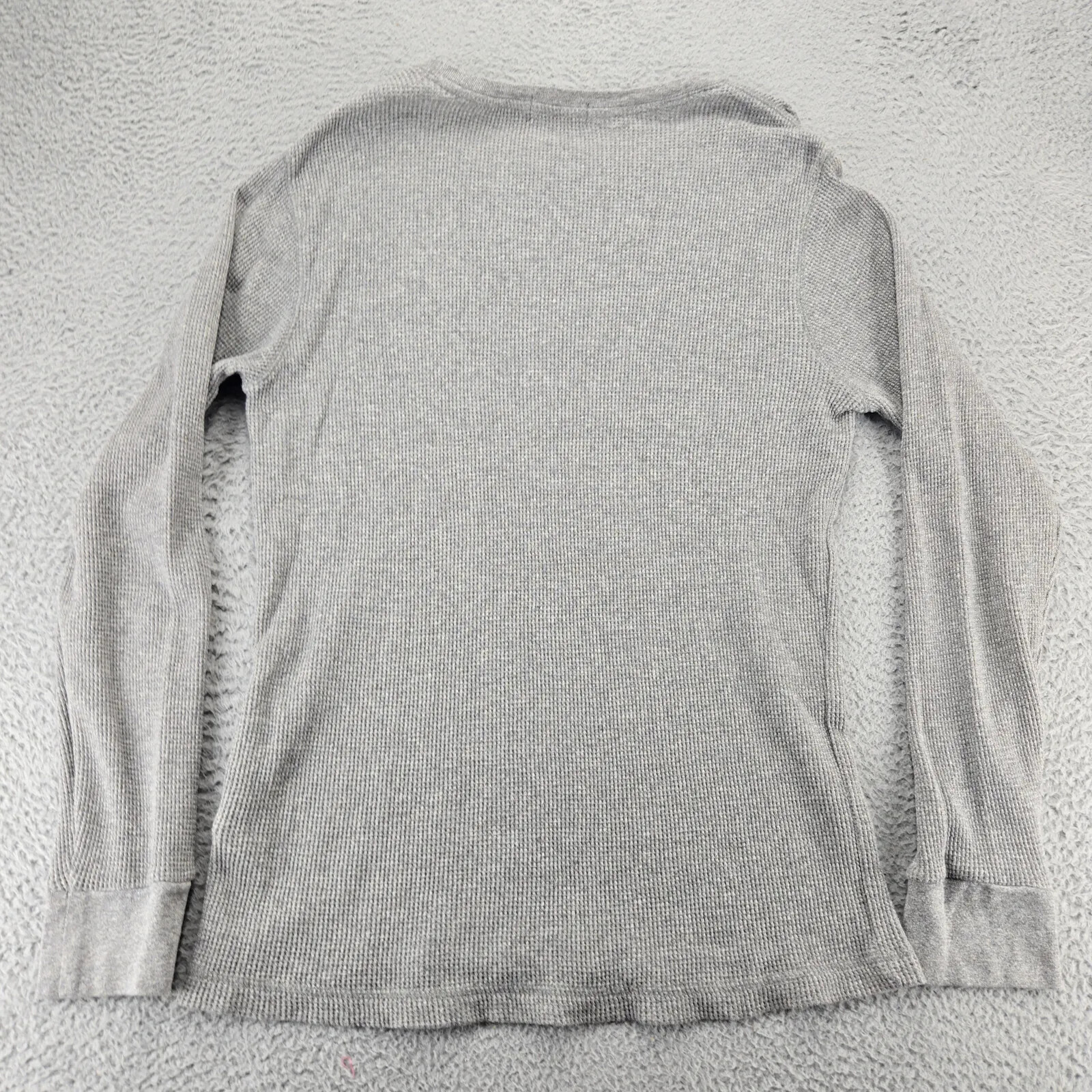 Polo Ralph Lauren camicia uomo XL grigio waffle maglia pony manica lunga girocollo