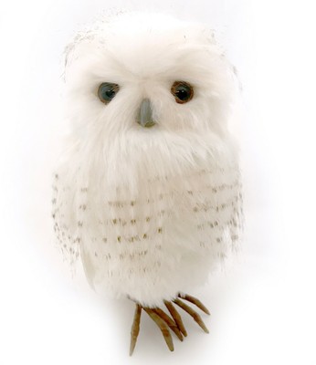 White Winter Owl Feathers Fall Autumn Figurine Decor Christmas