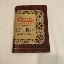 Vintage 1947 Presto Cooker Recipe Book Model 40 Cookbook & Instructions Manual