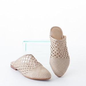 woven pointed mules