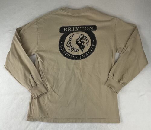 Brixton Custom Quality Shirt Men's Medium Long Sleeve Crew Neck Logo