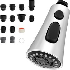 Hibbent Kitchen Faucet Head Replacement, Pull Down Kitchen Spray Head 3-Function