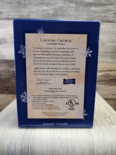 Hallmark Keepsake Ornament Country Church Magic Collector's Series 2002 - Picture 3 of 10