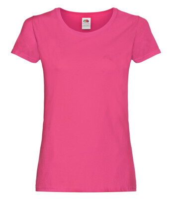 Fruit of the Loom Damen Frauen leichtes Baumwoll Sommer Tee Shirt T-Shirt