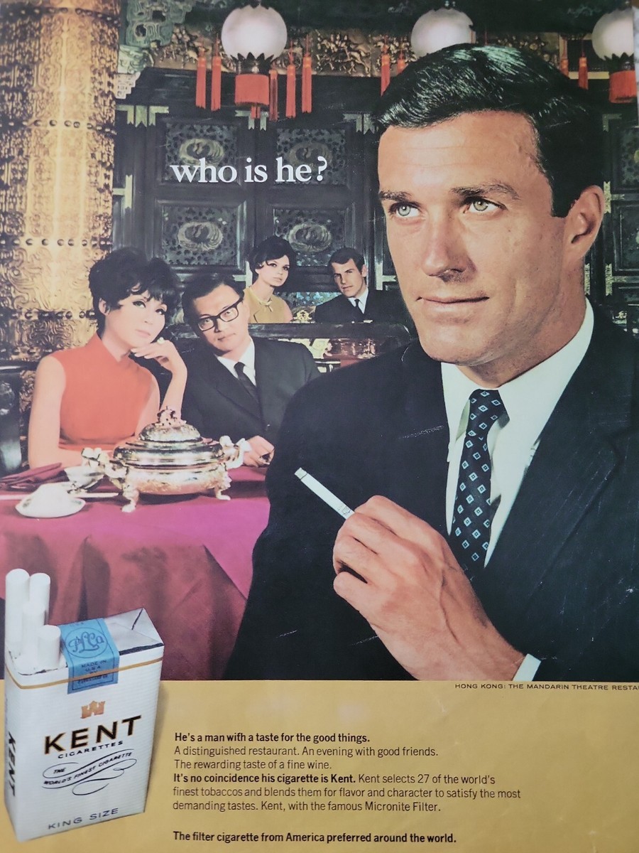 1960s Kent cigarettes Mandarin theater restaurant Hong Kong Who is he  vintage ad