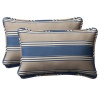 Pillow Perfect Decorative Blue/tan Striped Toss Pillows Rectangle 2-pack on sale Pillow Perfect Decorative Blue/tan Striped Toss Pillows Rectangle 2-pack on sale