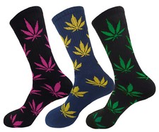 3PK Marijuana Weed Leaf TRUE TO SIZE 18 Inches Long COTTON SOCKS 10-13 set 31