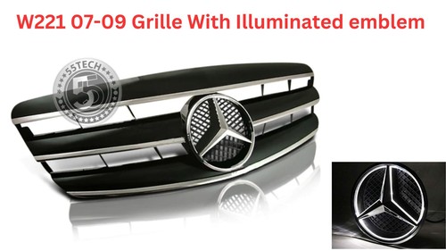 2007 Mercedes W221 S550 S63 Grille Grill LED Illuminated Light Star ...