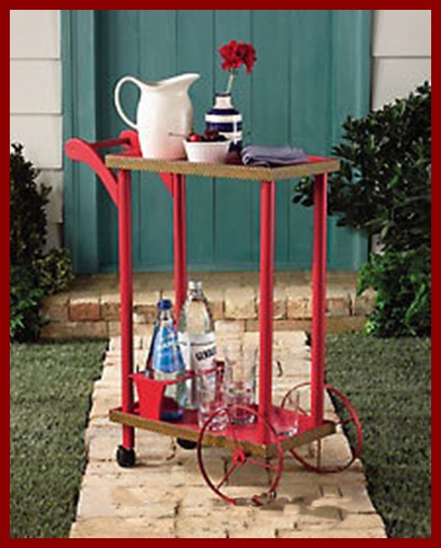 beverage cart  Wicker LIKE Beverage Cart NEW