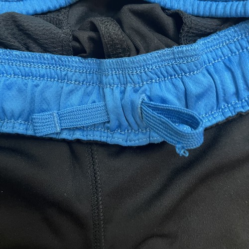 Nike Boy’s Black Blue Swoosh-SZ S- Adjustable Waist Dri Fit Basketball Shorts - Picture 4 of 7