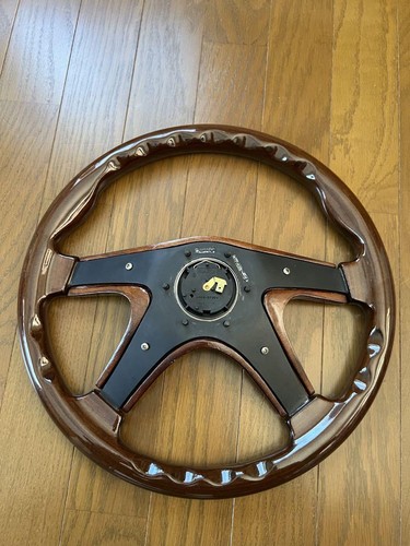 NARDI GARA 4 Wood Steering Wheel 4-Spoke 365mm F/S - Picture 2 of 6