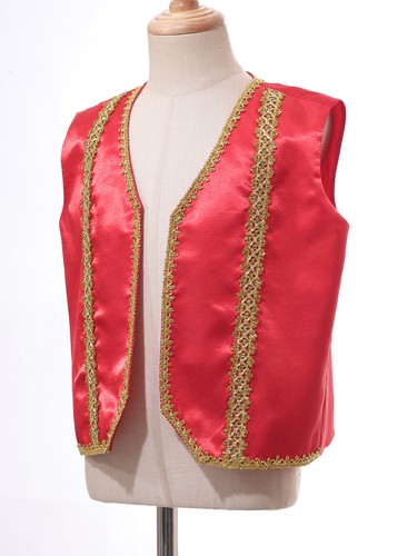 Unisex Boys Girls Medieval Gothic Steampunk Vest Arabian Prince Cosplay Jackets - Picture 10 of 42