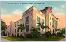 Postcard - The New City Hall - St. Petersburg, Florida