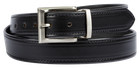 Black Bridle Leather belt with a Lifetime Warranty. Stitched. Made in USA