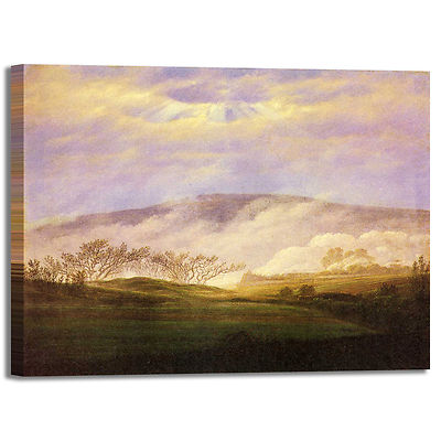 Caspar Nebel im Tal Bild Druck Leinwand Gemälde Rahmen Wohnkultur