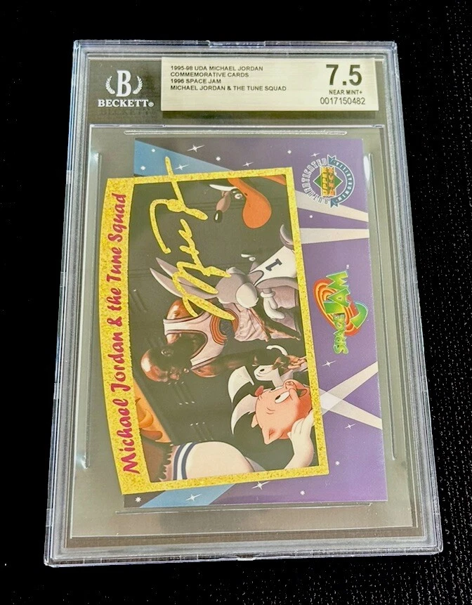 MICHAEL JORDAN RARE SPACE JAM JUMBO UPPER DECK TUNED SQUAD NM+ */5000 BGS 7.5 - Image 2 of 3