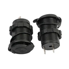 12V Cigarette Lighter Socket Power Outlet Receptacle Plug or Car Marine ATV 2x