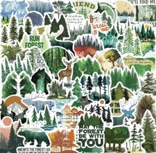 20pcs Beautiful Nature Forest Stickers- Scrapbook, Journal, DIY Crafts & Cards