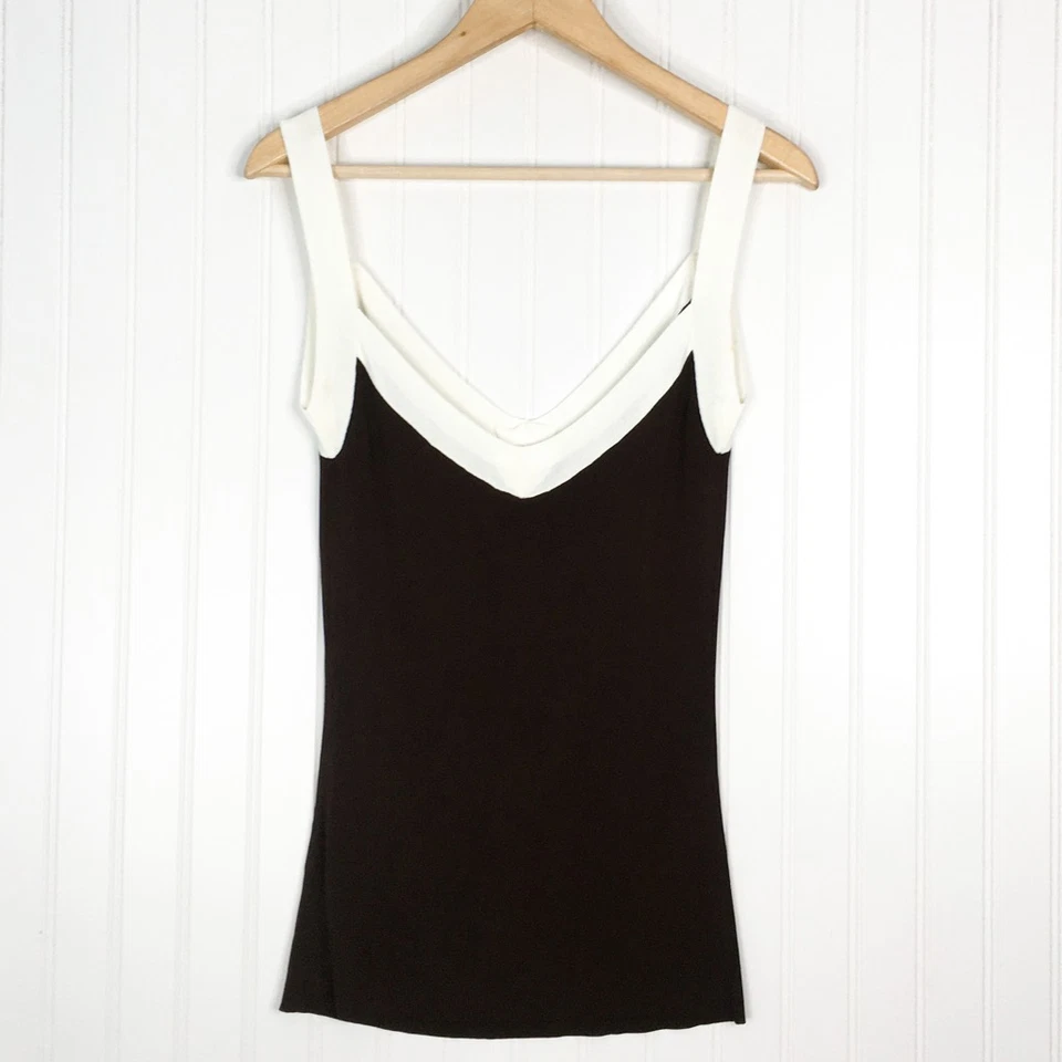 Ralph Lauren Mujer Cárdigan Suéter Conjunto Marrón Viscosa Color Bloque Manga Larga L Foto 3 de 4