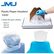 JMU Dental Headrest Cover Plastic/Paper Headrest Sleeves Protector, 250-500pcs