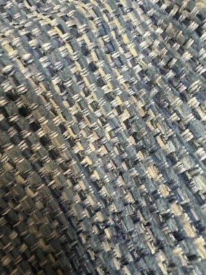 Soft Blue Tweedy Fabric 4 yards (request a swatch!)