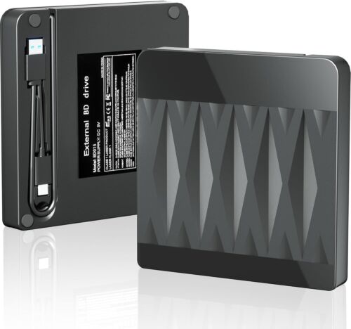 External Dual Interface Blu Ray Burner - USB 3.0 & Type-C for Fast Data Transfer - Picture 3 of 11