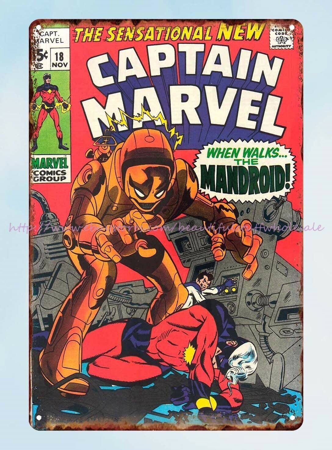 comics Captain  metal tin sign wall decor online