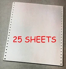 9.5x11 Computer Paper 25 Continuous Sheets for Dot Matrix Printer