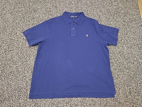 Polo Ralph Lauren Polo Shirt Adult 3XB BIG Blue Casual Cotton Short Sleeve Men - Picture 2 of 7