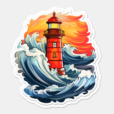 Car sticker sticker lighthouse sticker
