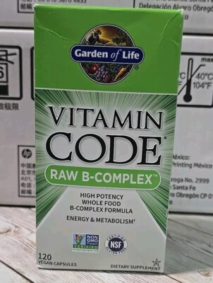 Garden of Life Vitamin Code Raw B-Complex 120 Vegan Caps Exp 07/2026