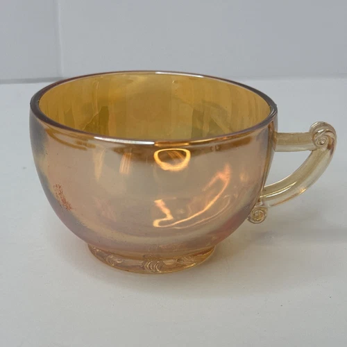 Vintage Peach Luster Glass Mug ZZ1
