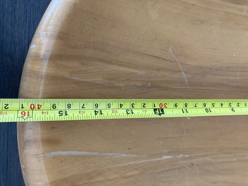 MCM Manzoni Pietro Vietri 16" ciotola treppiede legno poco profondo Italia postmoderna *leggi - Foto 8 di 8