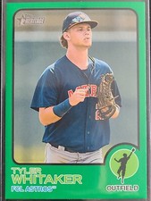 TYLER WHITAKER 2022 TOPPS HERITAGE MINOR LEAGUE GREEN SP PARALLEL #12/75 #37