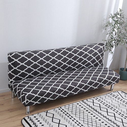 Armless Sofa Cover Futon Slipcover Stretch Folding Sofa Bed Couch Protector - 第 31/90 張圖片
