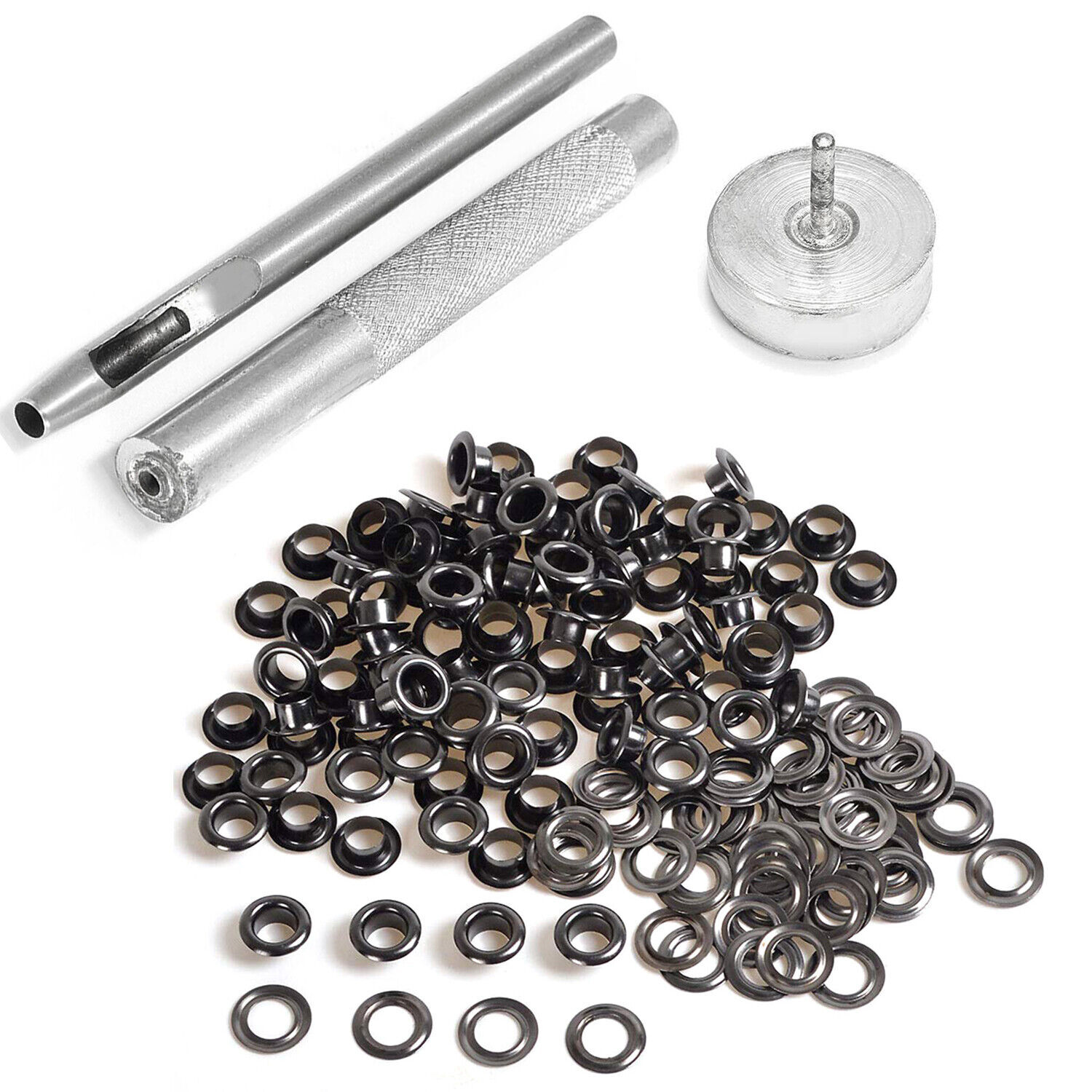 Eyelet Punch Die Tool Set Leather Craft Banner Kit Eyelets Grommet