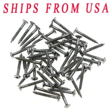 KAISH 50x Chrome Humbucker Pickup Ring Screws LP Pickup Frame Surround Screws