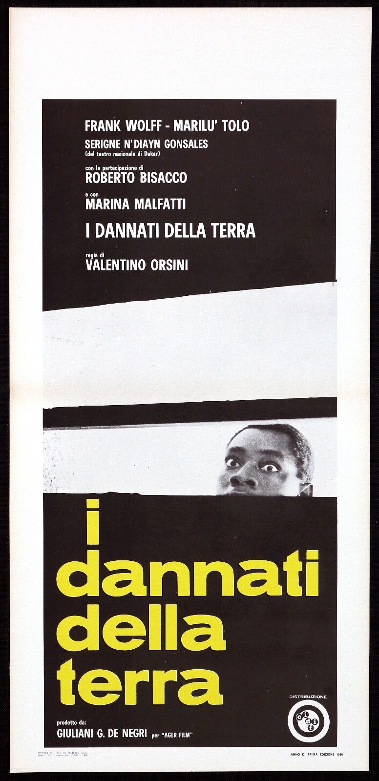 Locandina originale film I dannati della terra (1969) - Regia di Valentino Orsini