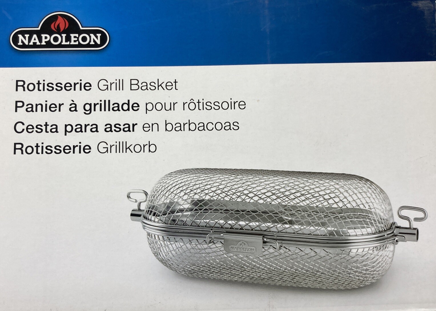 Napoleon Grill Basket Food Grade Stainless Steel Rotisserie BBQ 14”x6