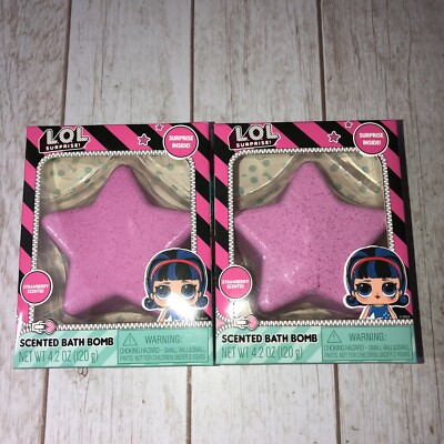 LOL Surprise Inside Scented Bath Bomb Strawberry Star Shaped Bathbomb Bundle