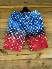 Under Armour Swim Trunks Boys Youth XL Red White Blue Patriotic American Stars