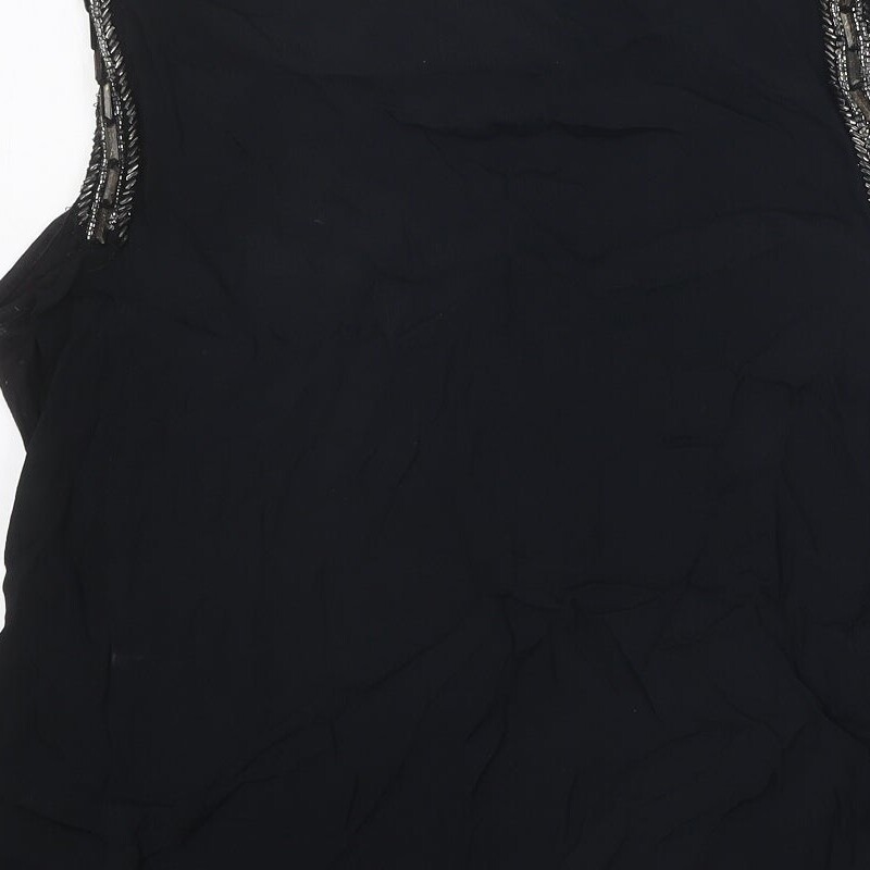 Zara Womens Black Polyester Blend Basic Tank Size… - image 11