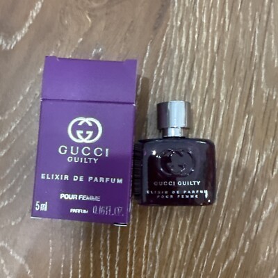 GUCCI GUILTY ELIXIR DE PARFUM POUR FEMME MINI SPLASH Women's 5 ml / 0.16 oz NEW