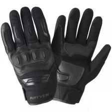 Rayven Denver CE Mens Short Vented Black Summer Motorbike Motorcycle Gloves