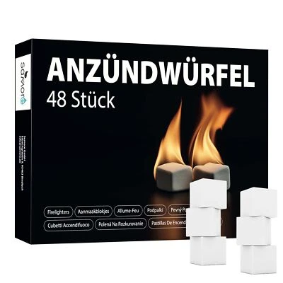 SAMORE GMBH 1152x Anzündwürfel Kaminanzünder Ofen Feuer Anzünder Grillanzünder Kohleanzünder