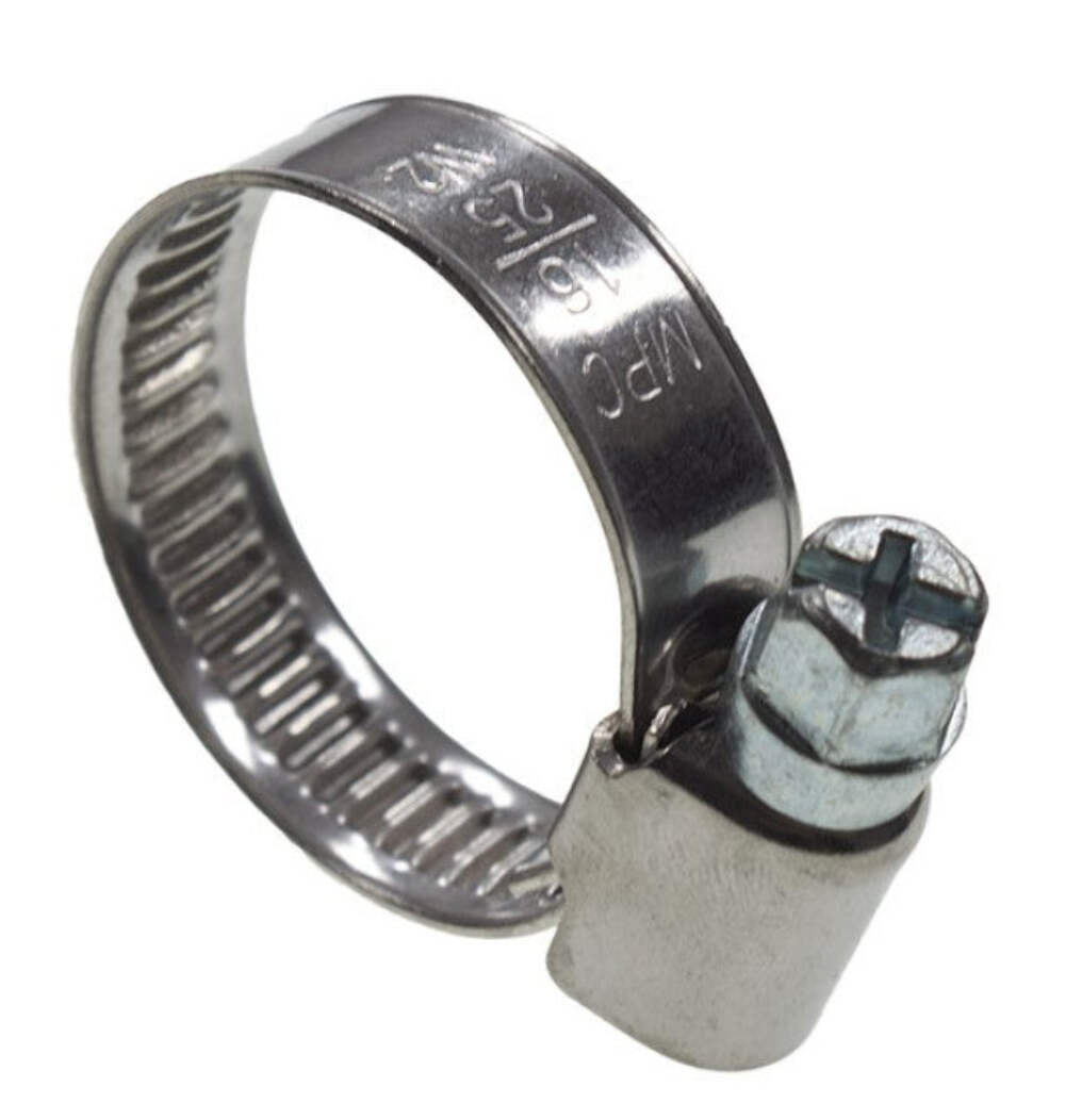 W4 Stainless Steel Hose Pipe Clip - Size 0X